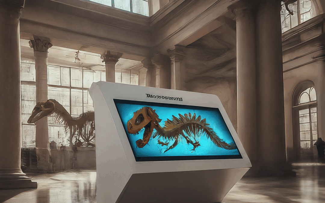 Interaktivní kiosek pro muzeum s dotykovou obrazovkou