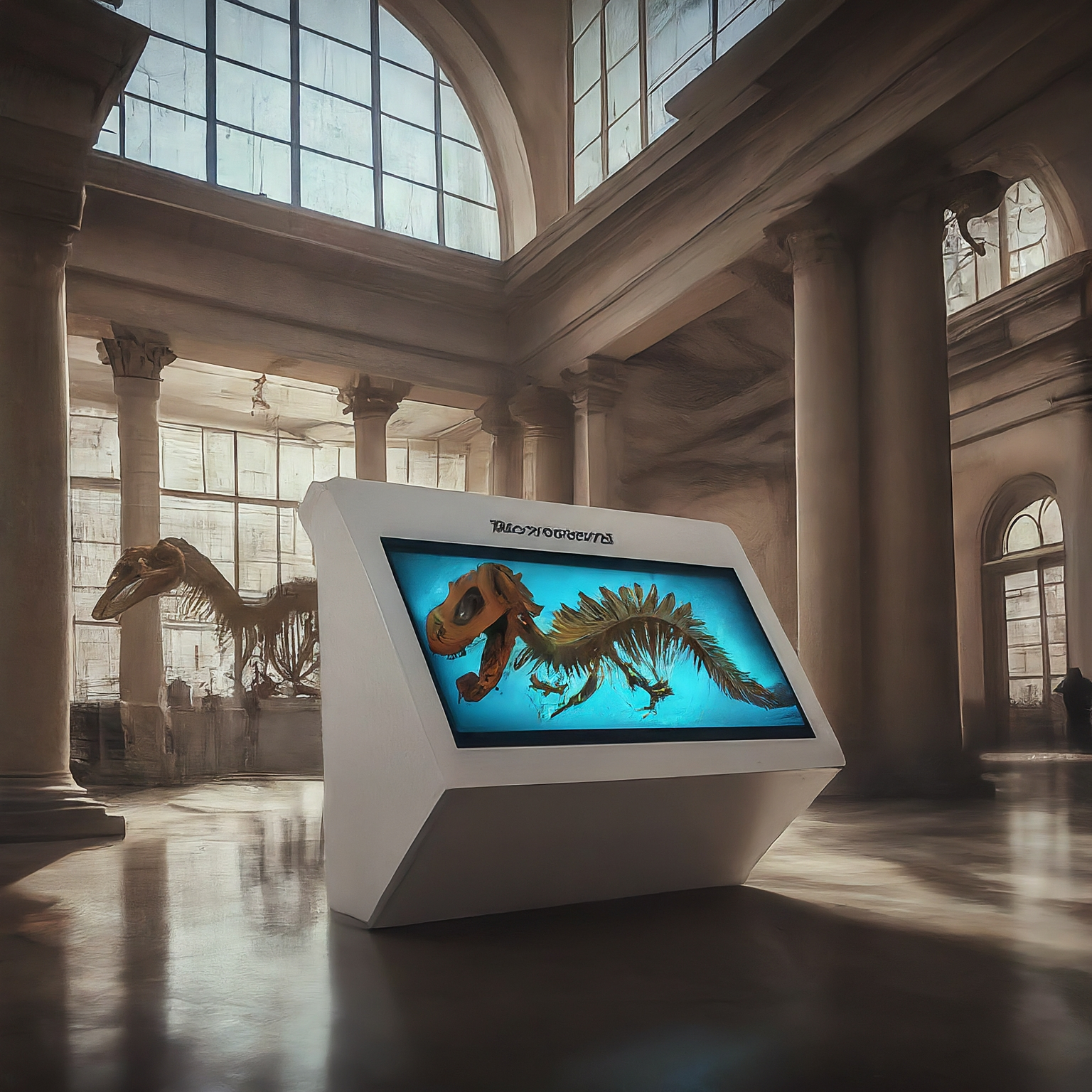 Interaktivní kiosek pro muzeum s dotykovou obrazovkou