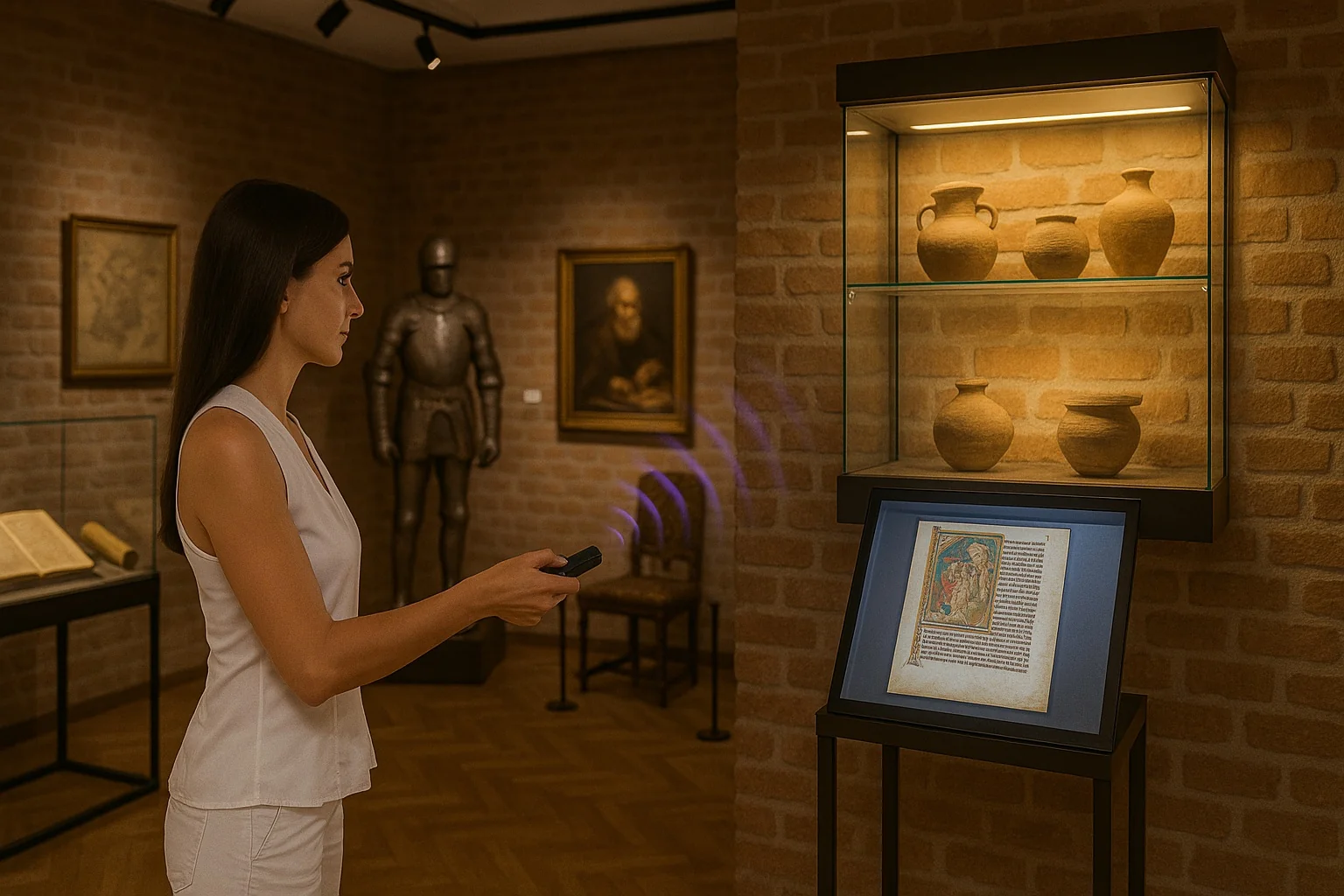 Bezdrátové ovládání expozic přes dotykový panel