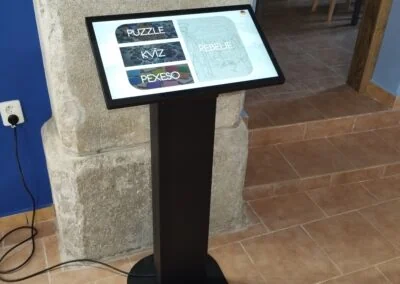 Interaktivní kiosek v Muzeu Lesonice