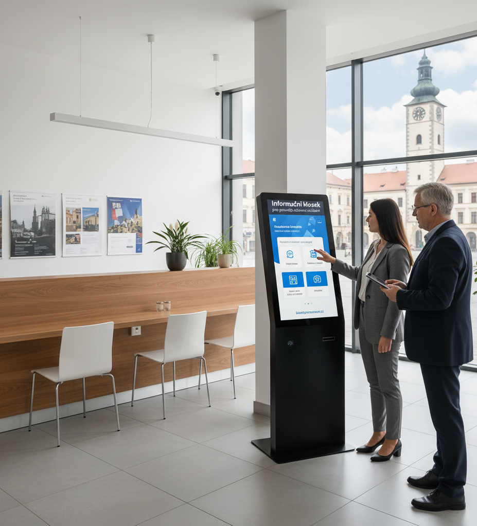 Informační kiosek na obecním úřadě poskytuje nformační kiosek pro obecní úřad
